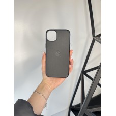 Якісний шкіряний чохол 1:1 ORIGINAL на Iphone 15 Plus Black