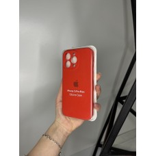 Силіконовий чохол з мікрофіброю та покриттям SoftTouch для Iphone 15 Pro Max червоний ( Full camera № 14