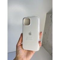 Силиконовый чехол c закрытым низом Apple Silicone Case White для iPhone 15 Pro