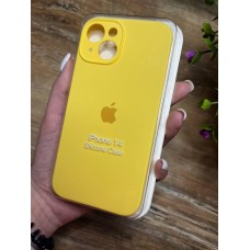 Силіконовий чохол з мікрофіброю та покриттям SoftTouch для Iphone 14 жовтий ( Full camera № 4 )