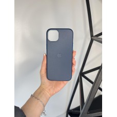 Якісний шкіряний чохол 1:1 ORIGINAL на Iphone 15 Plus Pacific Blue