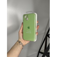 Силіконовий чохол з мікрофіброю та покриттям SoftTouch для Iphone 15 зелений ( Full camera № 1 )