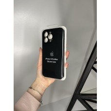 Силіконовий чохол з мікрофіброю та покриттям SoftTouch для Iphone 15 Pro Max чорний ( Full camera № 18 )