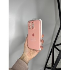 Силіконовий чохол з мікрофіброю та покриттям SoftTouch для Iphone 15 Pro рожевий ( Full camera № 12 )