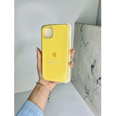 Силіконовий чохол з мікрофіброю та покриттям SoftTouch для Iphone 15 Plus жовтий ( Full № 4 )