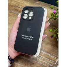 Силіконовий чохол з мікрофіброю та покриттям SoftTouch для Iphone 14 Pro чорний ( Full camera № 18 )