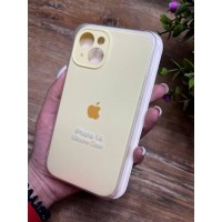 Силиконовый чехол c закрытой камерой Apple Silicone Case Mellow yellow для iPhone 14