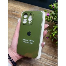 Силіконовий чохол з мікрофіброю та покриттям SoftTouch для Iphone 14 Pro хакі ( Full camera № 48 )