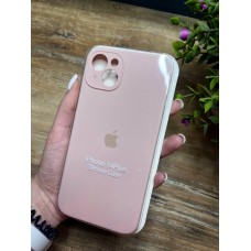 Силіконовий чохол з мікрофіброю та покриттям SoftTouch для Iphone 14 Plus пудровий ( Full camera № 19 )