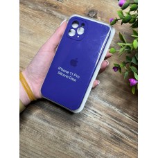 Силіконовий чохол із закритою камерою та квадратними бортиками на iPhone 11 Pro фіолетовий ( Square Full camera № 30 )