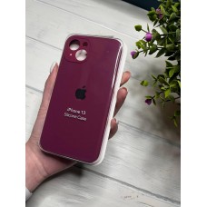 Силіконовий чохол з мікрофіброю та покриттям SoftTouch для Iphone 13 марсала ( Full camera № 47 )