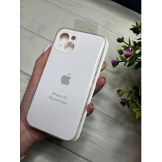 Силіконовий чохол з мікрофіброю та покриттям SoftTouch для Iphone 13 білий ( Full camera № 9 )