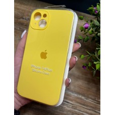 Силіконовий чохол з мікрофіброю та покриттям SoftTouch для Iphone 14 Plus жовтий ( Full camera № 4 )