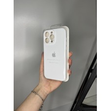 Силіконовий чохол з мікрофіброю та покриттям SoftTouch для Iphone 15 Pro Max білий ( Full camera № 9 )