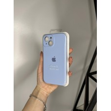 Силіконовий чохол з мікрофіброю та покриттям SoftTouch для Iphone 15 блакитний ( Full camera № 5 )