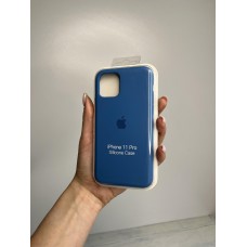 Силіконовий чохол з мікрофіброю та покриттям SoftTouch для Iphone 11 Pro блакитний ( Full № 40 )