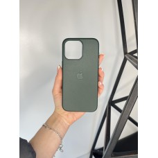 Якісний шкіряний чохол 1:1 ORIGINAL на Iphone 15 Pro Max Evergreen