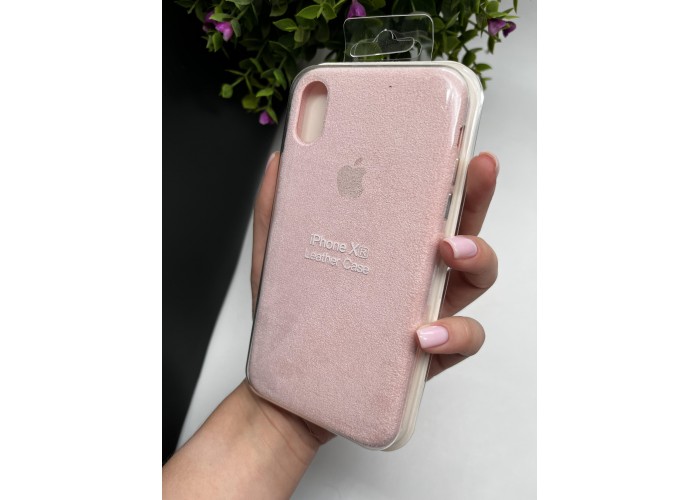 Чохол ALCANTARA для Iphone XR ( пудровий )