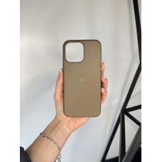 Якісний шкіряний чохол 1:1 ORIGINAL на Iphone 15 Pro Max Taupe