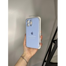 Силіконовий чохол з мікрофіброю та покриттям SoftTouch для Iphone 15 Pro Max блакитний ( Full camera № 5 )