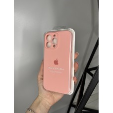 Силіконовий чохол з мікрофіброю та покриттям SoftTouch для Iphone 15 Pro Max рожевий ( Full camera № 12