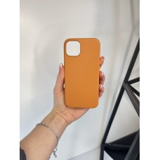 Якісний шкіряний чохол 1:1 ORIGINAL на Iphone 13 Golden Brown