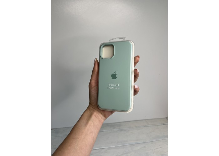 Силиконовый чехол c закрытым низом Apple Silicone Case Turquoise для iPhone 14