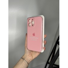 Силіконовий чохол з мікрофіброю та покриттям SoftTouch для Iphone 15 Pro Max рожевий ( Full camera № 6 )