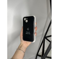 Силіконовий чохол з мікрофіброю та покриттям SoftTouch для Iphone 15 чорний ( Full camera № 18 )