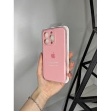 Силіконовий чохол з мікрофіброю та покриттям SoftTouch для Iphone 15 Pro рожевий ( Full camera № 6 )