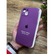 Силіконовий чохол з мікрофіброю та покриттям SoftTouch для Iphone 14 Plus фіолетовий ( Full camera № 37 )