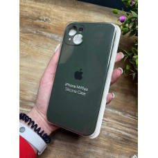 Силіконовий чохол з мікрофіброю та покриттям SoftTouch для Iphone 14 Plus зелений ( Full camera № 41 )