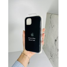 Силіконовий чохол з мікрофіброю та покриттям SoftTouch для Iphone 15 Plus чорний ( Full № 18 )