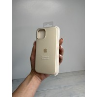 Силиконовый чехол c закрытым низом Apple Silicone Case Antique white для iPhone 14