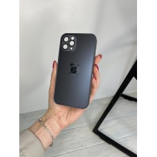 Чохол із загартованого матового скла з лінзами на камері на IPhone 11 Pro (графит)