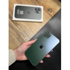 Чохол із загартованого матового скла з лінзами на камері на IPhone 11 Pro ( зелений )