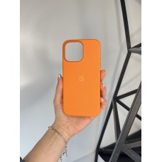 Якісний шкіряний чохол 1:1 ORIGINAL на Iphone 14 Pro Max Orange