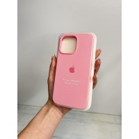 Силиконовый чехол c закрытым низом Apple Silicone Case Pink для iPhone 14 Pro Max