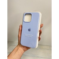 Силиконовый чехол c закрытым низом Apple Silicone Case Light Blue для iPhone 14 Pro Max