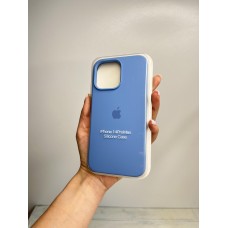 Силіконовий чохол з мікрофіброю та покриттям SoftTouch для Iphone 14 Pro Max блакитний ( Full № 24 )