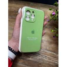 Силіконовий чохол з мікрофіброю та покриттям SoftTouch для Iphone 14 Pro Max зелений ( Full camera № 1 )