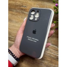 Силіконовий чохол з мікрофіброю та покриттям SoftTouch для Iphone 14 Pro Max графіт ( Full camera № 15 )