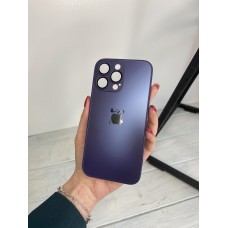 Чохол із загартованого матового скла з лінзами на камері на IPhone 14 Pro Max ( фиолетовый )