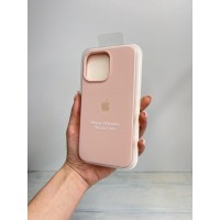 Силиконовый чехол c закрытым низом Apple Silicone Case Pink Sand для iPhone 14 Pro Max