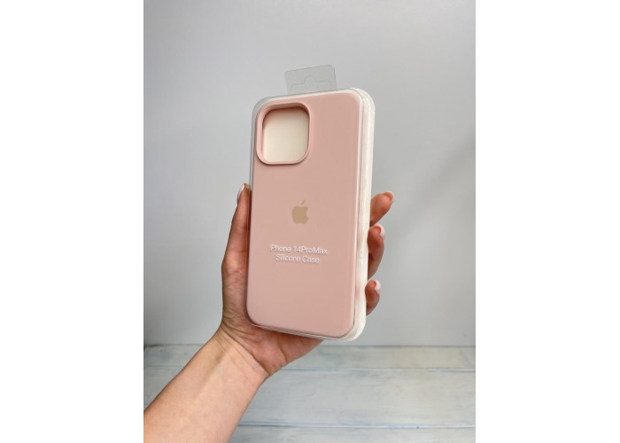 Силиконовый чехол c закрытым низом Apple Silicone Case Pink Sand для iPhone 14 Pro Max