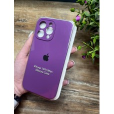 Силіконовий чохол з мікрофіброю та покриттям SoftTouch для Iphone 14 Pro Max фіолетовий ( Full camera № 37 )