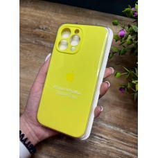 Силіконовий чохол з мікрофіброю та покриттям SoftTouch для Iphone 14 Pro Max жовтий ( Full camera № 32 )