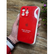 Силіконовий чохол з мікрофіброю та покриттям SoftTouch для Iphone 14 Pro Max червоний ( Full camera № 14 )