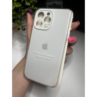 Силиконовый чехол c закрытой камерой Apple Silicone Case White для iPhone 14 Pro Max