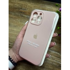 Силіконовий чохол з мікрофіброю та покриттям SoftTouch для Iphone 14 Pro Max пудровий ( Full camera № 19 )